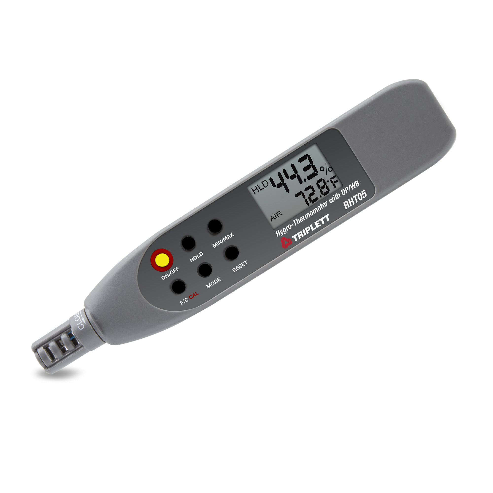 Triplett Hygro-Thermometer Pen — Measures Air Temperature, Relative Humidity, Wet Bulb, Dew Point, Model# RHT05